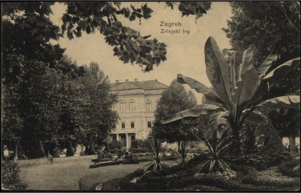Zrinjevac 1912. godine. JAZU